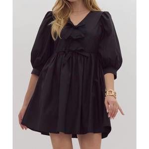 NEW ENTRO on occasion bow dress in black